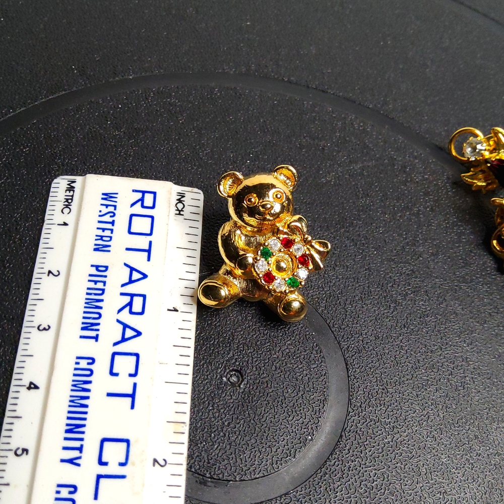 Animals and Angeles pins goldtone and rhinestone - Picture 4 of 8